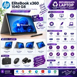 HP EliteBook x360 1040 G8 -Intel Core i7 11th|14-inch Full HD Touchscreen (360° convertible design) 🤩🔥