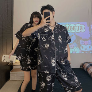 Ice Silk Thin Wearable Outdoors Couples Sleepwear