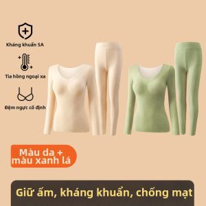PLANDOO | Bộ Quần Áo Lót Chống Lạnh Bằng Gối Ngực liền mạch