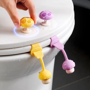 Creative Toilet Lid Lifter Home Bathroom Space Aluminum Hook Adhesive Handheld Tool for Toilet Seat Cover No Dirty Hands