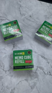 [PRICE 2 PCS] Memo Cube Refill Paper / 90x90mm / 500 Sheets / Blank Non-Sticky / Notes / Kertas / Office /  School - HARGA UNTUK 2 PCS