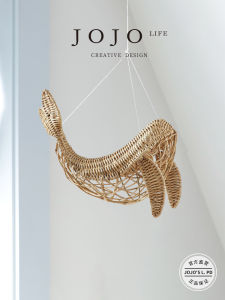 Handcrafted Whale Weaving Decoration Props Childrens Room Decorative Accessories Wall Markings Nordic Style Living Room Decor