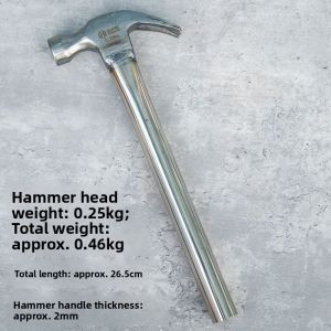 Stainless Steel Hammer Handle One Piece Welding Sheep Horn Hammer Head Multi Function Woodworking Wrench Home Use Hammer