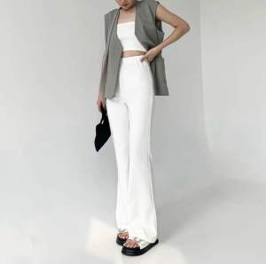 Flare Pants - Celana Kulot Highwaist Panjang Cutbray Scuba Wanita Hitam Casual Bawahan Dewasa Cewek Remaja Basic