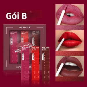 Bộ Son Lì Dạng Lỏng MLSMILE 3 Cây Chất Nhung Mịn Lâu Trôi Không Dính Chống Nước Kích Thước Đầy Đủ Giúp Cải Thiện Làn Da