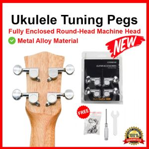 4 PCS Ukulele Tuning Peg Machine Head 1:15 Closed Style Tuners Tuning Key for 4 String Ukulele 尤克里里