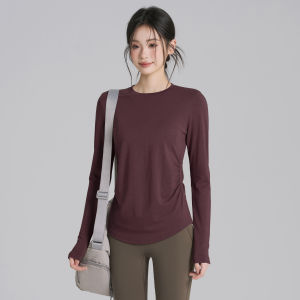 Lanwen | Wool Merino Long Sleeve Loose Dry-Fit Yoga And Fitness Shirt