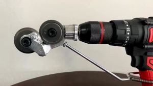 Adapter Mesin Bor Pemotong Plat Besi Seng Baja Lembaran Logam Ringan Ganda Shear Cutte