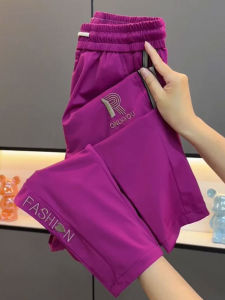 Quần Dài Ống Đứng Mùa Hè Bằng Vải Cotton Ice Cotton Thường Ngày Cho Nữ Quần Thể Thao Cao Cấp Thời Trang Quần Bó