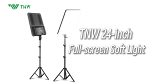 TNW 24 Inch LED Video Light Panel Light Make up Lighting With Tripod Ultra Brightness Video Light 3200K-5700K Photography Lamp