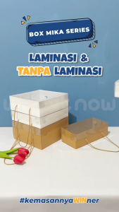 (Isi 20 pcs) Dus kraft mika 20x20x10 jendela/Box nasi berkat catering chiffon pudding hampers baju kue tart roti bolu bakery brownies