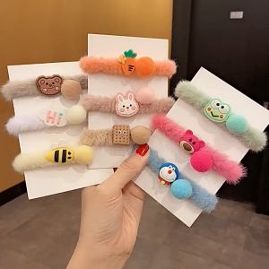 Ikat Rambut Bulu Motif Karakter Karet Rambut Korea Import Lucu Kunciran Dewasa dan Anak