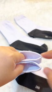 3pasang 6pasang Kaos Kaki Anak Sekolah Putih Hitam Bahan Spandek