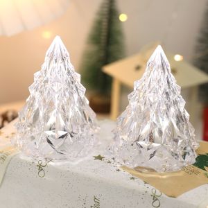 8.5CM Christmas Decoration LED Tree Shape Candle Light for Home Party Decor Christmas Ornament New Year Gift Navidad Accessory