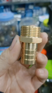 Đầu nối ren đồng thau đuôi chuột ren ngoài trong đuôi chuột nối ống mềm D 20/26mm