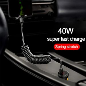 USLION Kabel Data USB Type C Multifungsi Fast Charging Spring 40W 1.5M - PUC1 - Black