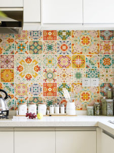 Miếng Dán Tường Phòng Tắm Trang Trí Nhà Bếp Chống Dầu Chống Thấm Nước Nhiệt Độ Cao Miếng Dán Trang Trí Gạch Men Bếp Miếng Dán Tự Dính