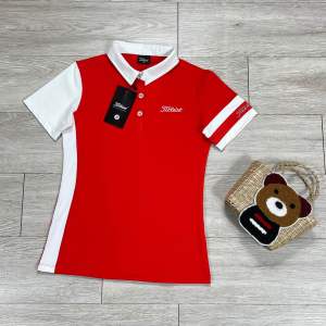 Áo cộc tay cổ trụ phối màu Titleist thể thao chơi golf tennis cầu lông vải thun siêu mịn đẹp