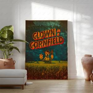 Bandai | Clown in a Cornfield Poster Print For Bedroom Living Room Horror Movie Print Decor Scary Clown Films Canvas Painting Wall Art