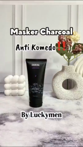LUCKYMEN Charcoal Mask Extra Brightening Packaging Baru / Ampuh Bersihkan Komedo