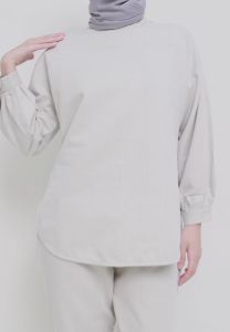 MFMW Kyakare Atasan Blouse Light Grey