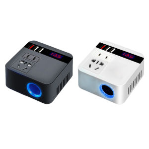 [Auto Vktech] 150W Car Voltage Transformer DC 12V To 110V Power Supply Inverter Fast Charging Converter for Auto Mobile Phone Tablet for iPhone Car Truck