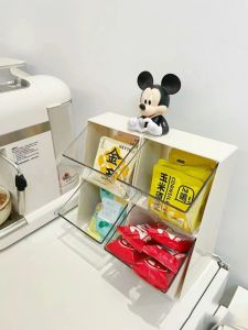 Desktop Tea Bag Storage Box For Home Sideboard Cabinet Drawer Style Rack Bar Counter Double-Layer Ins Style Storage Rack with Lid