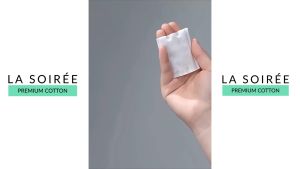 Bông tẩy trang La soiree 120 225 500 miếng cotton tự nhiên mềm mịn thấm hút tốt chính hãng có tem