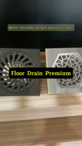 Flusso Floor Drain Afur Lantai Saringan Got Kamar Mandi Stainless 4 inch Hitam Anti Bau Motif 2509