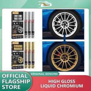 Rayhong Haile ปากกามาร์กเกอร์โครเมี่ยมสำหรับรถยนต์สีทาน้ำมันแบบ DIY ยางรถยนต์ลายกราฟฟิตี้ไฮไลท์ด้านสิ่งแวดล้อมสีขาว ฝีมือ ปากกาปากกามาร์กเกอร์ลบไม่ได้ โครเมี่ยมสำหรับปากกามาร์กเกอร์กันน้ำยางรถจักรยานรถยนต์ประดับรถปากกาลบรอยขีดข่วน