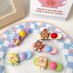 กิ๊บหนีบผม คลิปคุกกี้ สีแคนดี้ น่ารักตลก คลิปด้านข้าง สไตล์เกาหลี นักเรียนสำหรับผู้หญิง รูปปากเป็ด 2024ใหม่