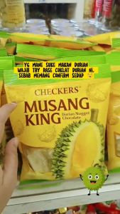 60G ALFREDO CHECKERS MUSANG KING DURIAN NUGGET CHOCOLATE HALAL COKLAT
