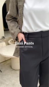 Ghanimi - Enzi Pants / Celana Panjang Polos / Celana Wanita Putih