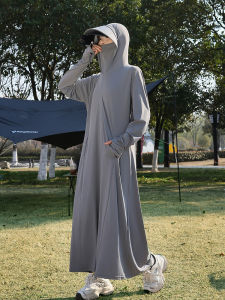 Womens Long Thin Ice Silk Sun Protection Coat 2025 New Style UV Protection Driving Hat Car Sunscreen Clothing Commute