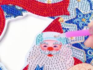 1 Piece Diamond Painting set Garland Christmas pattern Acrylic material Suitable for Christmas party door and window Decoration