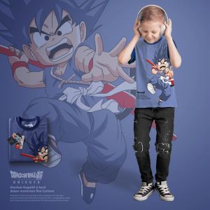 Dragonball Kaos Anak Songoku 3 samapi 10 Tahun Cotton Combed 30s / Pakaian Anak Laki Laki dan Perempuan Unicuts