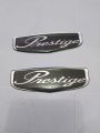 emblem prestige PCX timbul 3D hitam silver (harga satu pasang). 