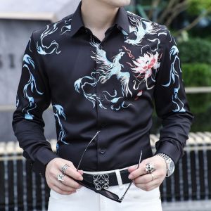 Áo sơ mi nam dài tay họa tiết độc lạ thu hút mọi ánh nhìn- H107