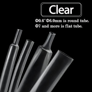Ống Co Nhiệt Tỷ Lệ Co 2:1 Trong Suốt Đường Kính 3/5M 0.6-80mm Bảo Vệ Cáp Cách Điện Ống Bọc Đầu Nối Dùng Cho Việc Tự Làm Dây Quấn.