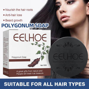 Polygonum Shampoo Bar Natural Organic Hair Darkening Soap Nourishing and Repairing Solid Shampoo for Damaged Hair