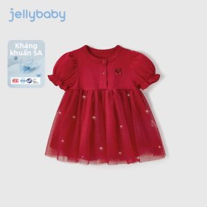 Jelly Baby | Đầm Công Chúa MESH Màu Đỏ Cho Bé