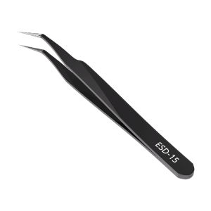 LECAN | Electronic Precision Repair Stainless Steel Tweezers Bent Pointed