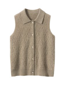 DONGYINUAN | Sleeveless Knit Sleeveless Pure Cashmere Vest for Autumn and Winter