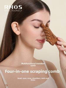 RHOS | Multi-Functional Scalp Massage Comb For Head Gua Sha Meridian Facial Eye Massage