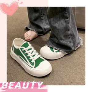 LHSunshine รองเท้าผ้าใบแฟชั่นผู้หญิง รุ่นนี้ทรงสวย ไม่ไหว ใส่แล้วเท้าเล็กเรียวน่ารักมีเชื้อกผูกหน้าแบบเท่ๆให้ด้วย ราคาให้ดูสวยด้วย