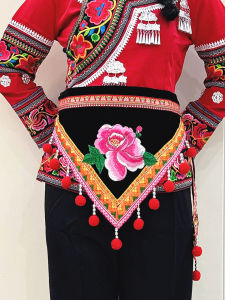 Vòng Eo Tam Giác Hoa Hồng Đen Đa Năng Phong Cách Dân Tộc Biểu Diễn Sân Khấu Mùa Hè 2024 Trang Phục Phụ Kiện Váy Áo