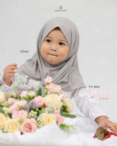ARRAFI Hijab Instan Anak AR 689 Baby Stella Premium Polos Non Pet