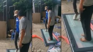 Pintu Toilet Aluminium Berbagai Motif Full 1 SetTebal Plat 06 ANTI PECAH FULL KACA 2 SIDE