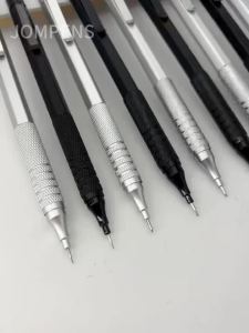 MROOFUL | Metal Mechanical Pencil Set with 2B Lead Refill Drafting 0.5 0.7 0.9 2.0 MM Automatic Pencil For School Writing Art Supplies