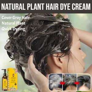 Natural Plant Hair Dye Cream Cover Gray Hair Nonirritating Quick Dyeing Beauty Cover Gray Hair Hair Dye Cream Dye Nourishes Easy To Wash And Color